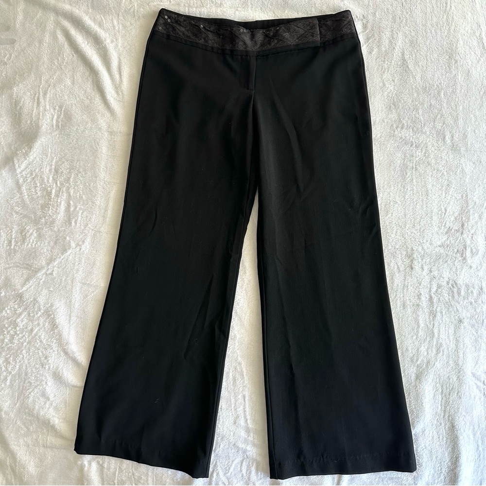 Vintage Black Lace Sequence Dress Pants - Picture 1 of 8
